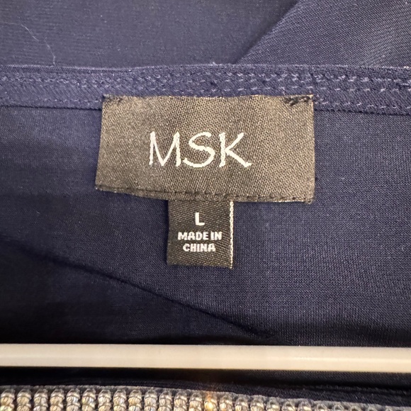 Navy rhinestone bell sleeve top from Sam & Jess, size L - Picture 4 of 8